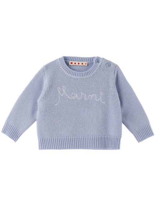 MARNI Baby Blue Logo Sweater