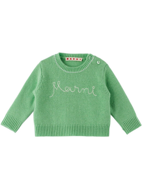 MARNI Baby Green Logo Sweater