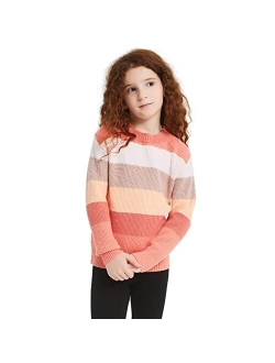 Mirawise Girls Sweaters Pullover Thick Sweater Warm Cozy Colorful Outfits 4-13Y