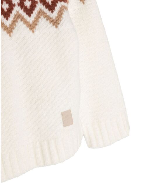 Eleventy Kids fair isle-intarsia knit jumper