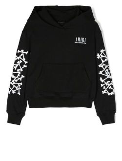 KIDS Bones logo cotton hoodie