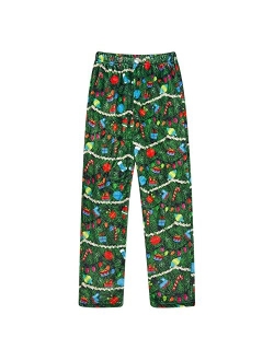 Funnycokid Girl Pajama Pants Kid Fleece Sleepwear Flannel Pajama Bottoms Loose Sleepwear 5-16 Years