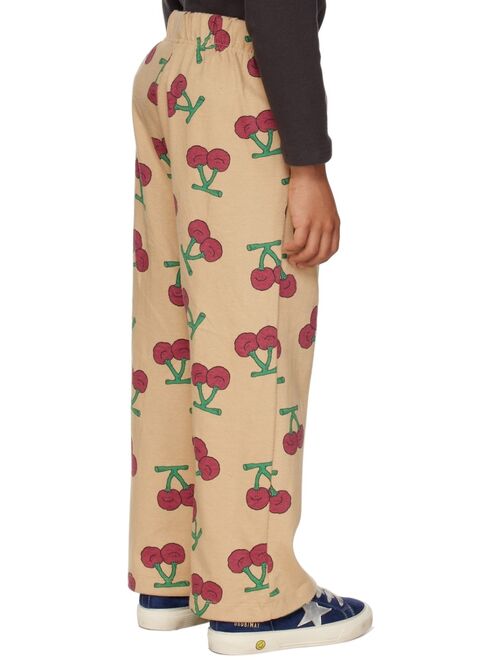 JELLYMALLOW Kids Beige Cherry Lounge Pants