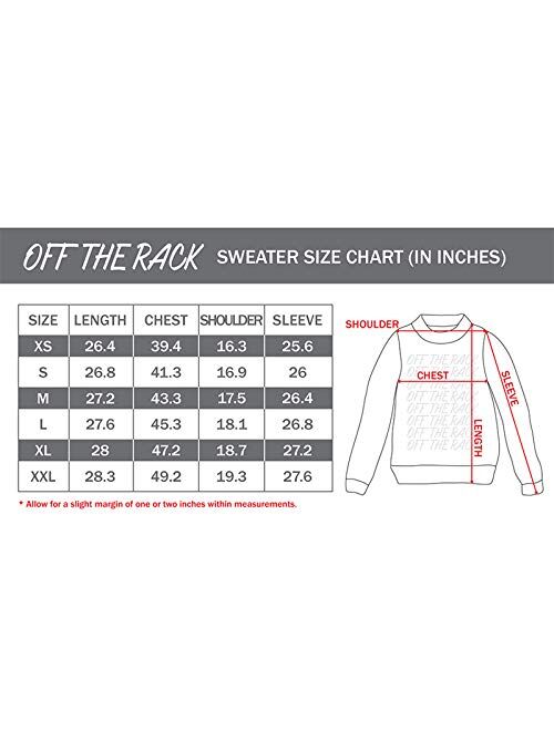 OFF THE RACK LED Christmas Sweater for Women, Unisex Men`s Ugly Xmas Pullover Festive Knitted for Party