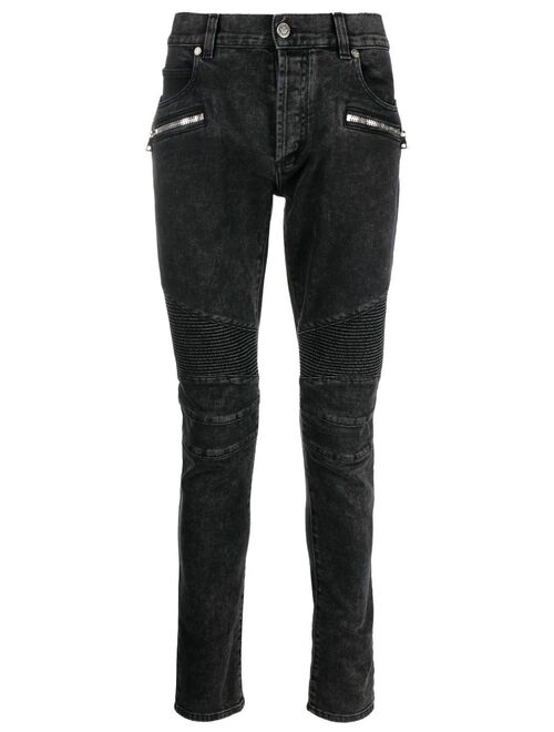 Balmain logo-patch denim jeans