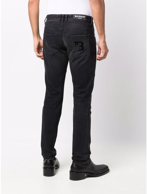 Balmain skinny-fit biker jeans