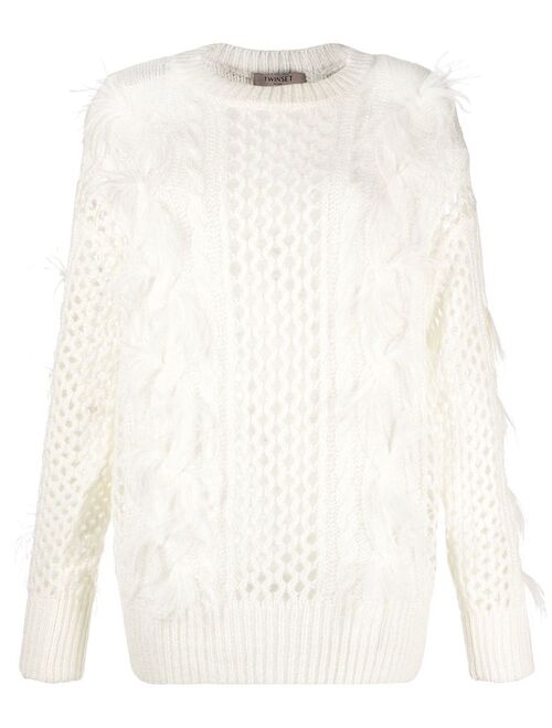 TWINSET embellished textured jumper