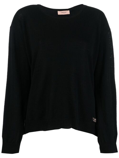 TWINSET fine-knit wide-neck jumper