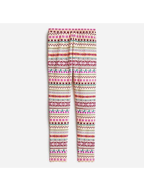 J.Crew Girls' everyday leggings in Fair Isle