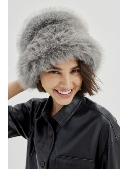 Ace Fluffy Faux Fur Bucket Hat