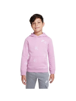 Boys 8-20 Nike Club All-Over Print Fleece Hoodie