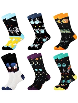 Jeasona Mens Funny Fun Crazy Dress Crew Socks Pack Funky Novelty Cool Gifts