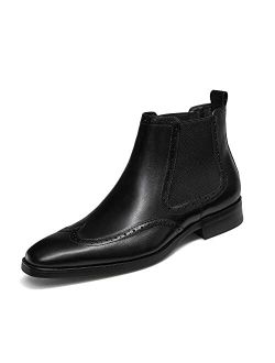 FRASOICUS Mens Chelsea Boots Mens Leather Dress Boots