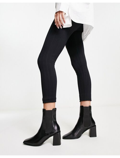 RAID Kennedi mid heel chelsea boots in black