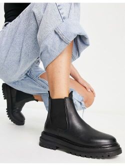 Appreciate leather chelsea boots in black
