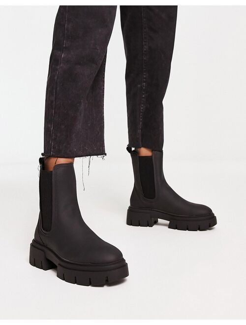 schuh Amaya split sole chunky calf boots in black