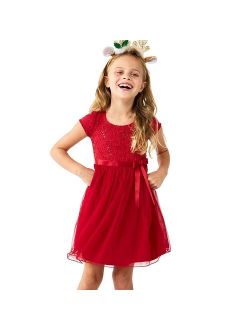 Girls 4-6x Bonnie Jean Lace Mesh Dress