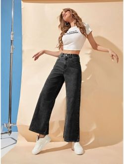 High Waist Wide Leg Jeans