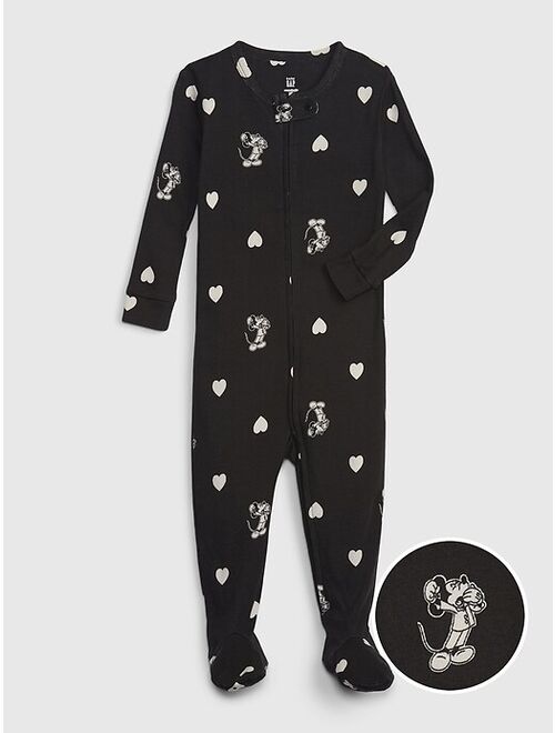 babyGap &#124 Disney 100% Organic Cotton Mickey Mouse PJ One-Piece