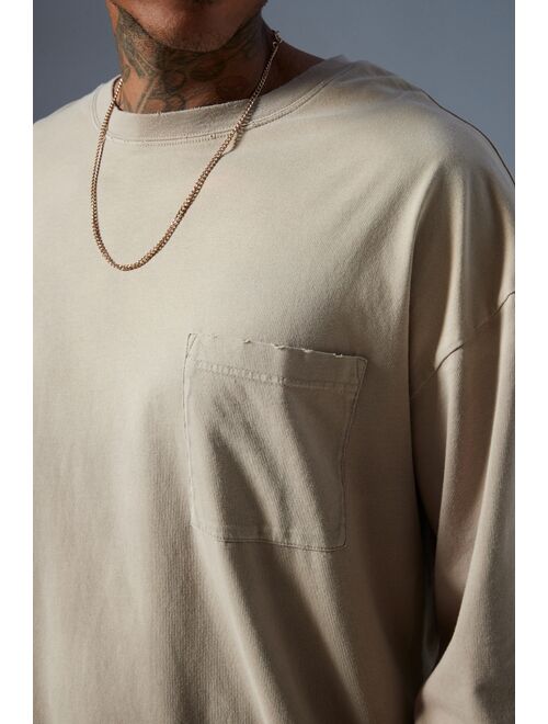 BDG Distressed Long Sleeve Pocket Tee