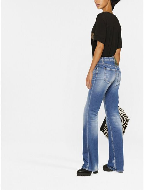 Dsquared2 logo-patch bootcut jeans