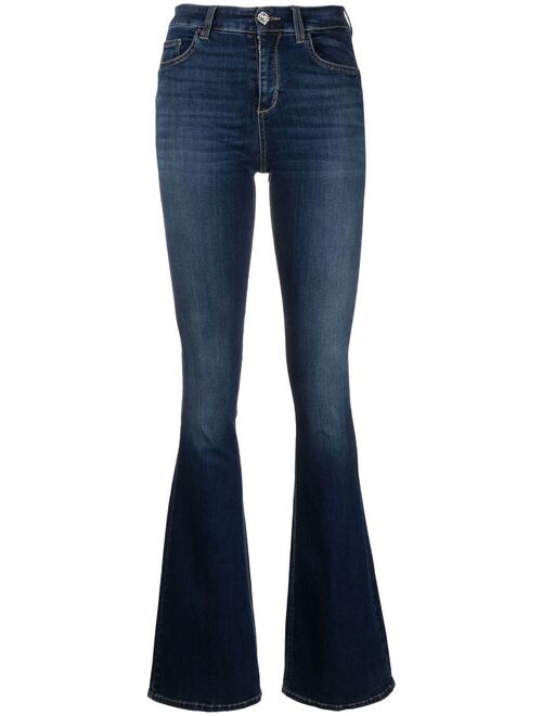 LIU JO stonewashed bootcut jeans