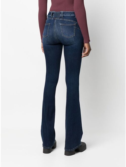 LIU JO stonewashed bootcut jeans