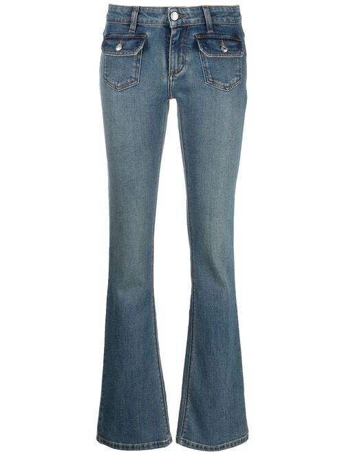 mid-rise bootcut jeans