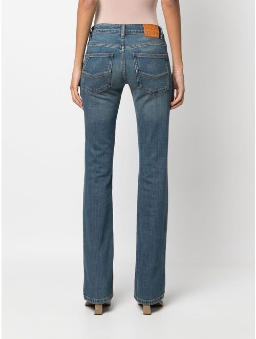 mid-rise bootcut jeans