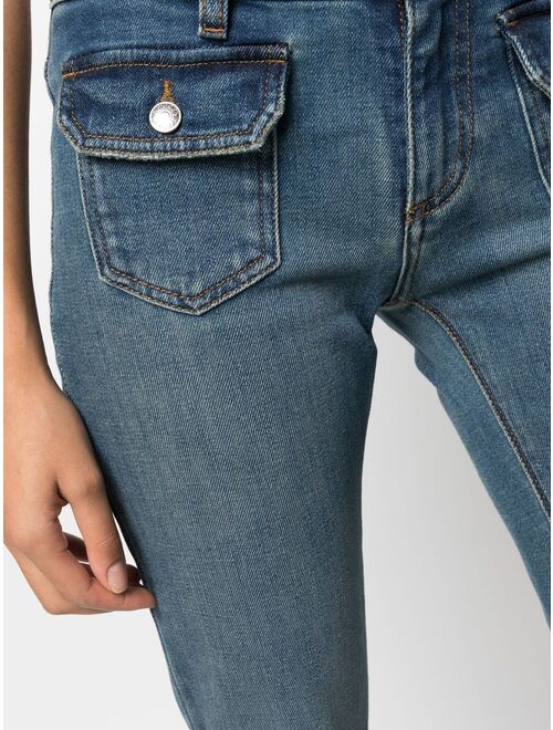 mid-rise bootcut jeans