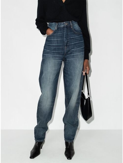 Isabel Marant boyfriend high-waisted faded jeans