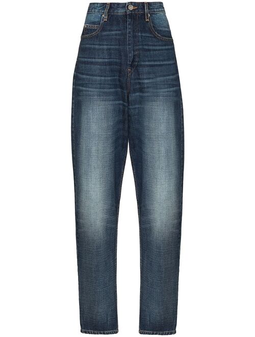 Isabel Marant boyfriend high-waisted faded jeans