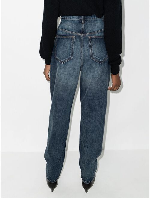 Isabel Marant boyfriend high-waisted faded jeans