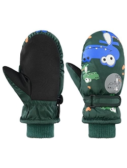 American Trends Toddler Winter Mittens Waterproof Boy Ski Gloves Warm Fleece Snow Mitten for Baby Boy Girl Cold Weather