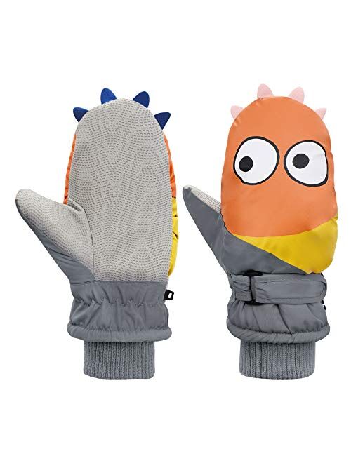 American Trends Toddler Mittens Winter Snow Glove waterproof mitten Warm Fleece Kid Ski Gloves for Boys Girls