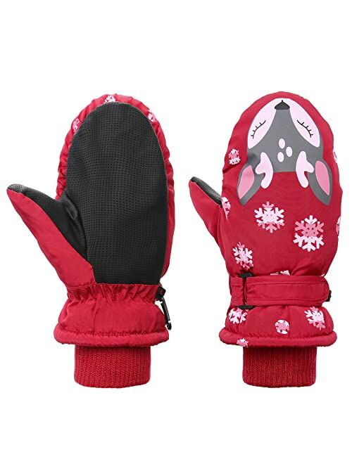 American Trends Toddler Mittens Winter Snow Glove waterproof mitten Warm Fleece Kid Ski Gloves for Boys Girls