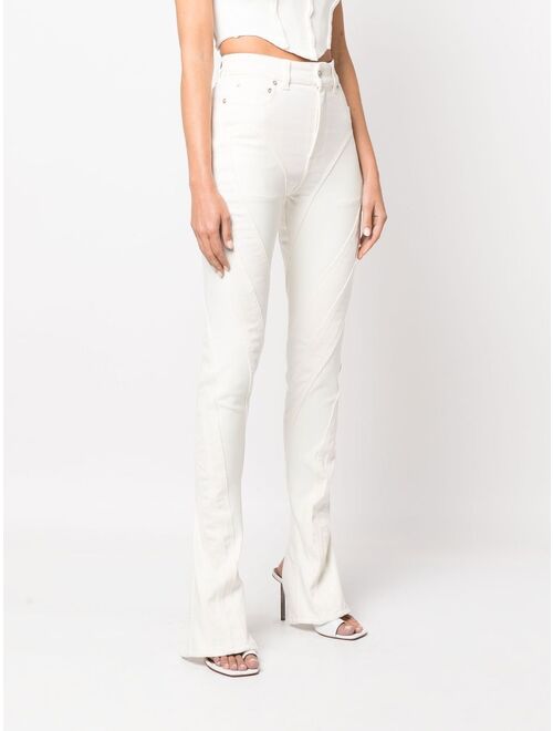 Mugler Skinny-Jeans mit Kontrasteinsatz