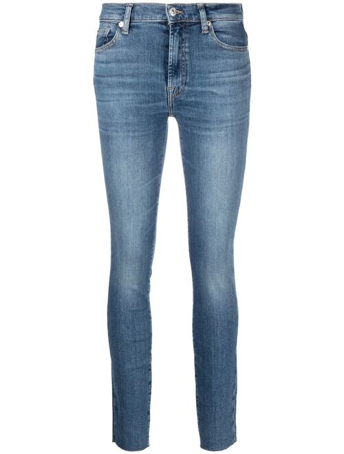 7 For All Mankind mid-rise skinny jeans