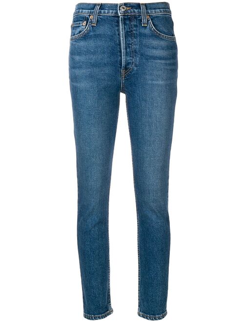 RE/DONE High Rise Ankle Crop jeans