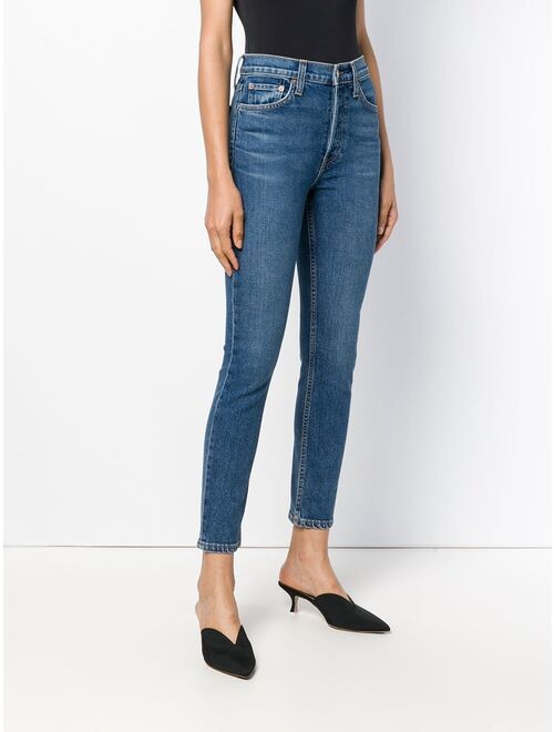 RE/DONE High Rise Ankle Crop jeans