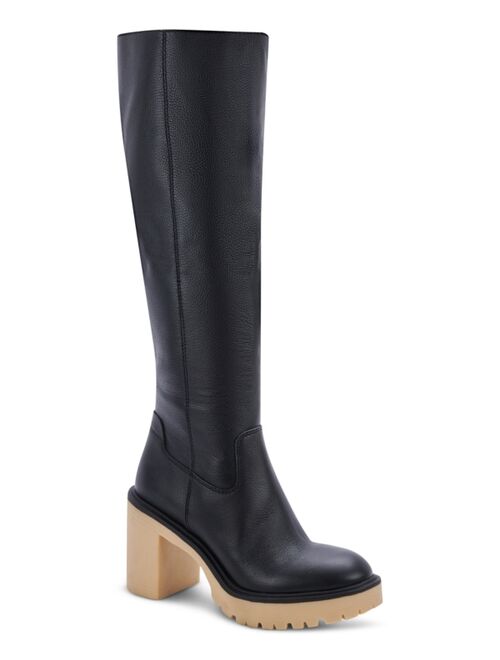 DOLCE VITA Women's Corry H20 Lug-Platform Tall Knee-High Dress Boots