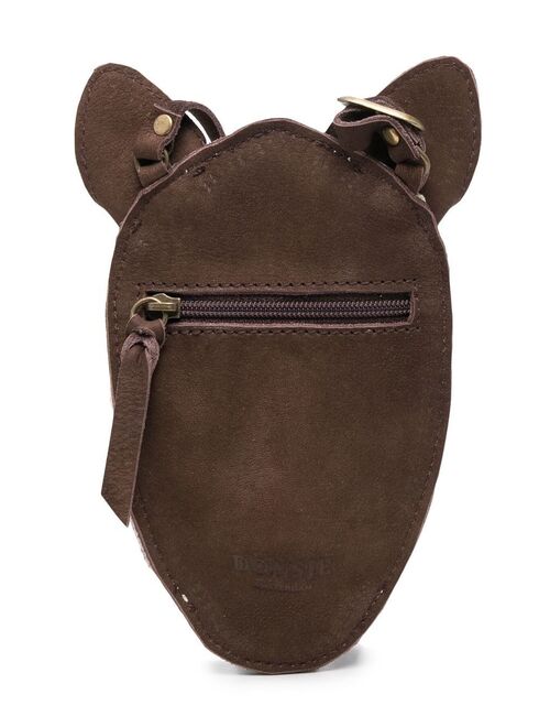 Donsje cow-print suede shoulder bag