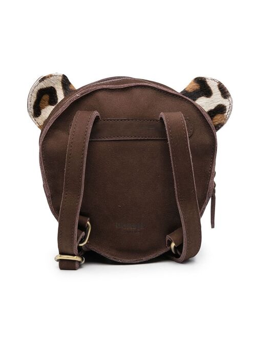 Donsje leopard-print suede backpack