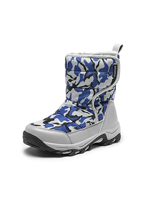 DREAM PAIRS Boys Girls Winter Snow Boots Waterproof Mid Calf Shoes for Toddler/Little Kids