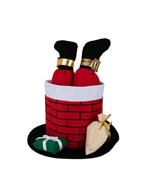 JOYIN Christmas Santa Chimney Hat Funny for Cute and Festive Party Dress Up Celebrations, Decorations, Costume Accessories