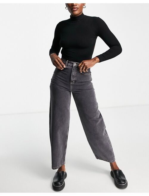 Topshop Baggy jean in dark gray