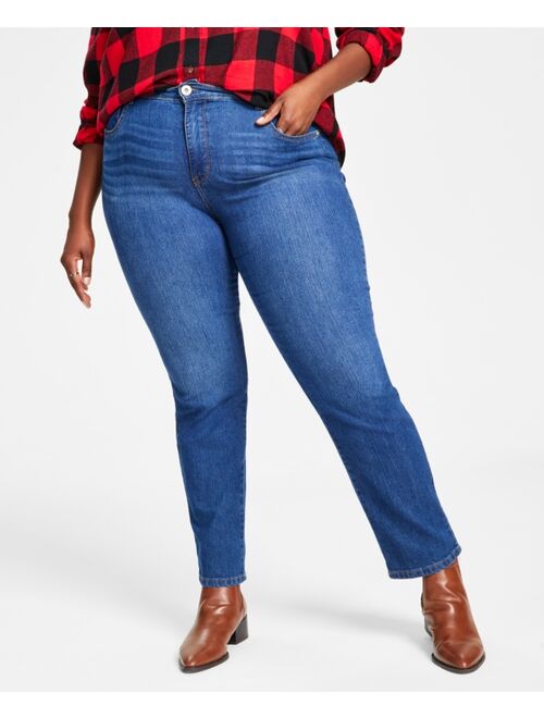 Style & Co Plus Size High-Rise Straight Jeans, Created for Macy's