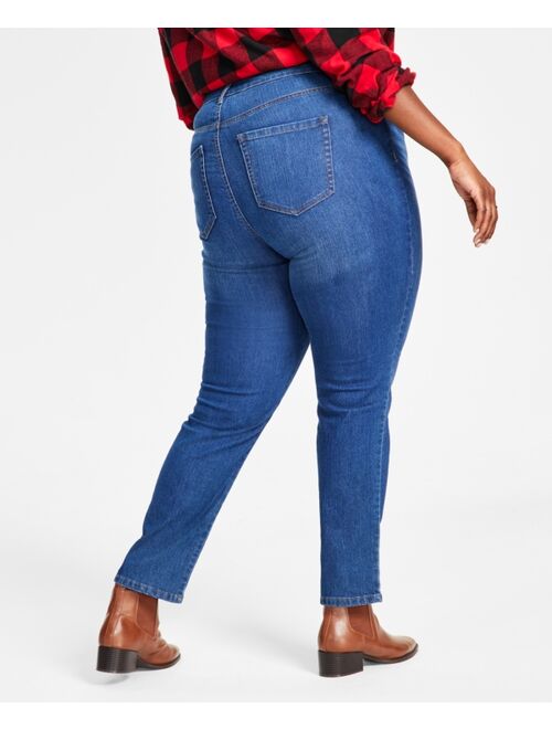 Style & Co Plus Size High-Rise Straight Jeans, Created for Macy's