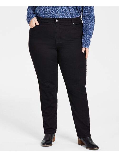 Style & Co Plus Size High-Rise Straight Jeans, Created for Macy's