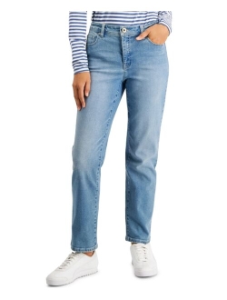 Style & Co Petite Mid-Rise Natural Straight-Leg Jeans, Created for Macy's